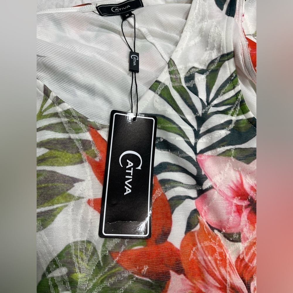 Cativa Exotic print sleeveless dress women’s size M - Picture 13 of 16